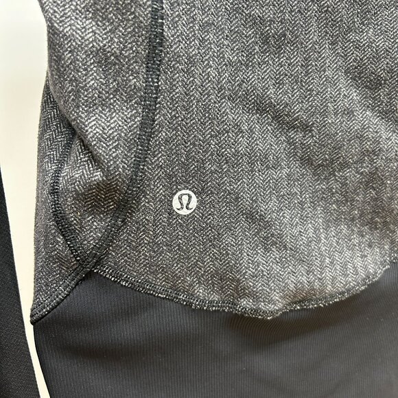 Lululemon Women's Daily Practice Full Zip Hooded Jacket Herringbone Gray Size 6 - Picture 8 of 16